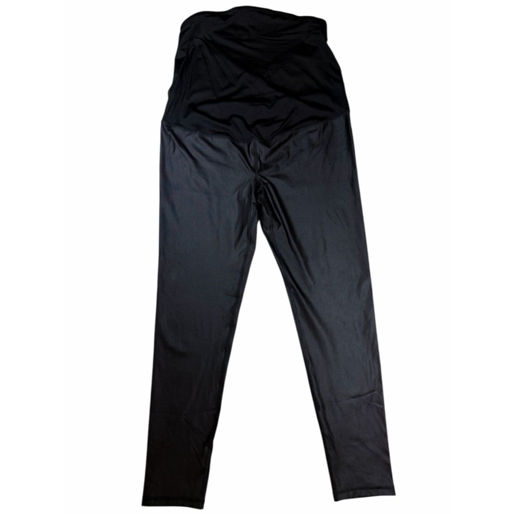 Isabel Maternity by Ingrid & Isabel High Gloss Crossover Leggings Black Size L